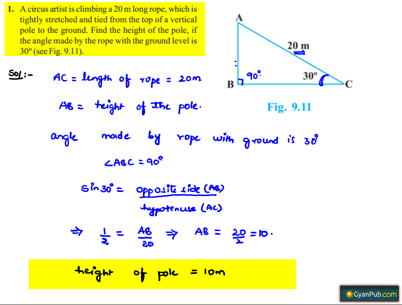 NCERT Solutions for Class 10th Maths Chapter 9 Exercise 9.1 Question 1