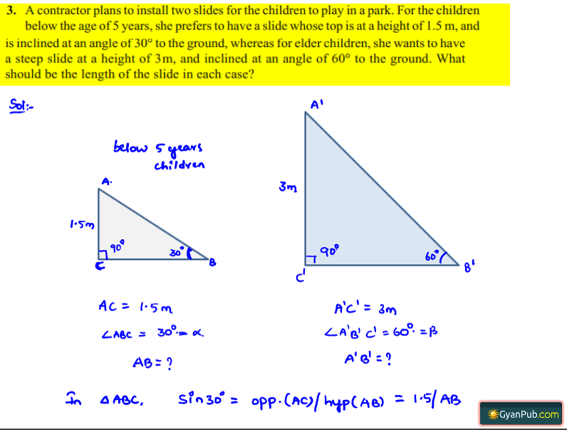 NCERT Solutions for Class 10th Maths Chapter 9 Exercise 9.1 Question 3