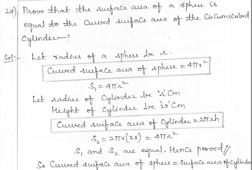 RD Sharma Class 10 Solutions Surface areas and Volumes Ex 16.1 Q27