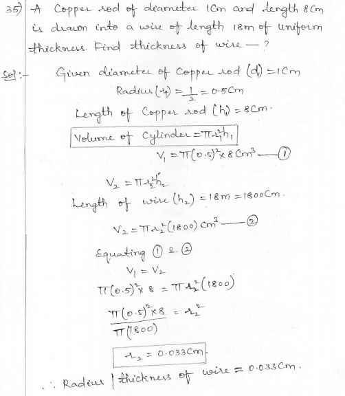 RD Sharma Class 10 Solutions Surface areas and Volumes Ex 16.1 Q35