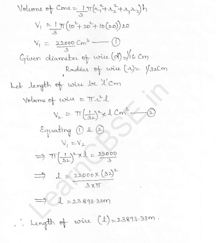 RD Sharma Class 10 Solutions Surface areas and Volumes Ex 16.3 Q10_i