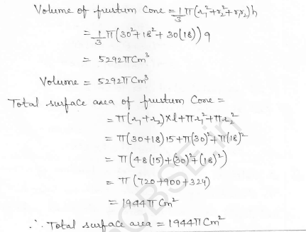 RD Sharma Class 10 Solutions Surface areas and Volumes Ex 16.3 Q16_ii