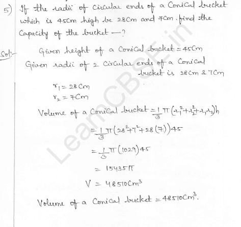 RD Sharma Class 10 Solutions Surface areas and Volumes Ex 16.3 Q5