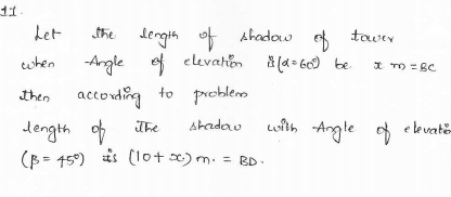RD-Sharma-class 10-maths-Solutions-chapter 12 - Applications of Trigonometry -Exercise 12.1 -Question-11