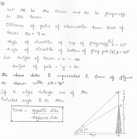 RD-Sharma-class 10-maths-Solutions-chapter 12 - Applications of Trigonometry -Exercise 12.1 -Question-18