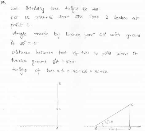 RD-Sharma-class 10-maths-Solutions-chapter 12 - Applications of Trigonometry -Exercise 12.1 -Question-19