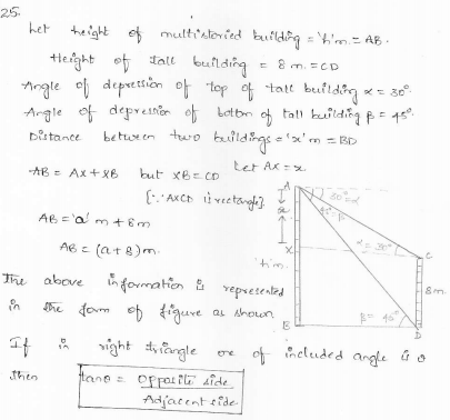 RD-Sharma-class 10-maths-Solutions-chapter 12 - Applications of Trigonometry -Exercise 12.1 -Question-25