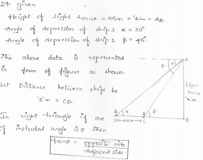 RD-Sharma-class 10-maths-Solutions-chapter 12 - Applications of Trigonometry -Exercise 12.1 -Question-29
