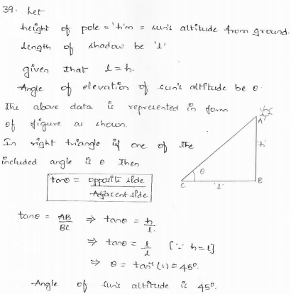 RD-Sharma-class 10-maths-Solutions-chapter 12 - Applications of Trigonometry -Exercise 12.1 -Question-39