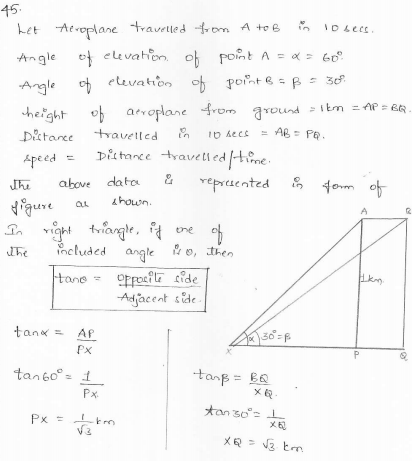 RD-Sharma-class 10-maths-Solutions-chapter 12 - Applications of Trigonometry -Exercise 12.1 -Question-45