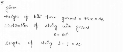 RD-Sharma-class 10-maths-Solutions-chapter 12 - Applications of Trigonometry -Exercise 12.1 -Question-5