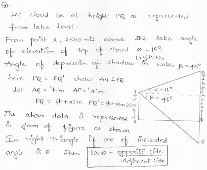RD-Sharma-class 10-maths-Solutions-chapter 12 - Applications of Trigonometry -Exercise 12.1 -Question-50