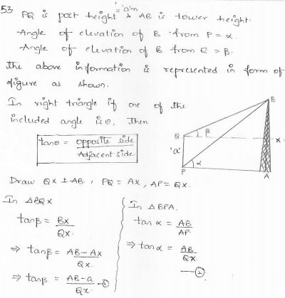 RD-Sharma-class 10-maths-Solutions-chapter 12 - Applications of Trigonometry -Exercise 12.1 -Question-53