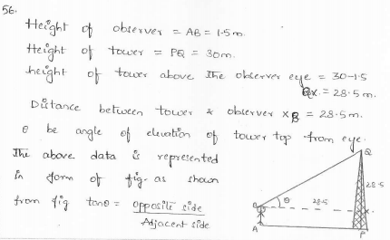 RD-Sharma-class 10-maths-Solutions-chapter 12 - Applications of Trigonometry-Exercise 12.1 -Question-56