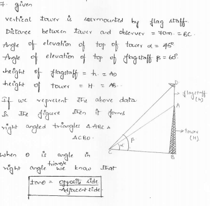 RD-Sharma-class 10-maths-Solutions-chapter 12 - Applications of Trigonometry -Exercise 12.1 -Question-7