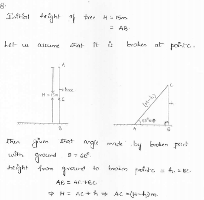 RD-Sharma-class 10-maths-Solutions-chapter 12 - Applications of Trigonometry -Exercise 12.1 -Question-8