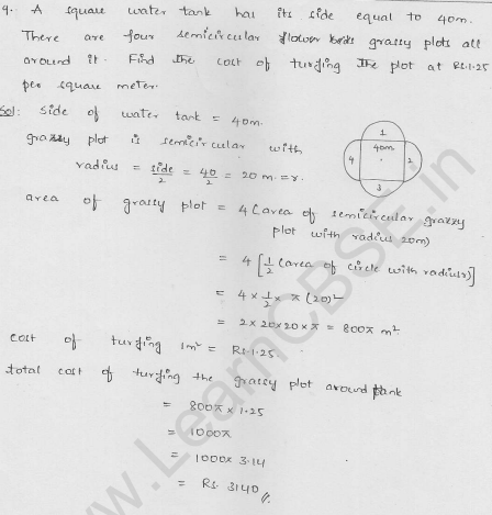 RD-Sharma-class 10-maths-Solutions-chapter 15-Areas related to Circles- Exercise 15.4-Question-9