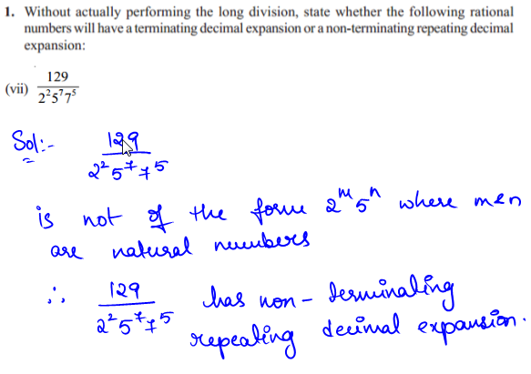 NCERT Solutions for Class 10 Chapter 1 Real numbers Ex 1.4 Q1 vii