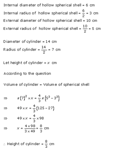 RD Sharma Class 10 Solutions Chapter 16 Surface areas and volumes Ex 16.1 Q 18
