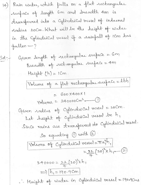 RD Sharma Class 10 Solutions Surface areas and Volumes Ex 16.1 Q14
