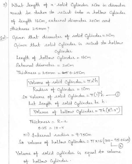 RD Sharma Class 10 Solutions Surface areas and Volumes Ex 16.1 Q5_i
