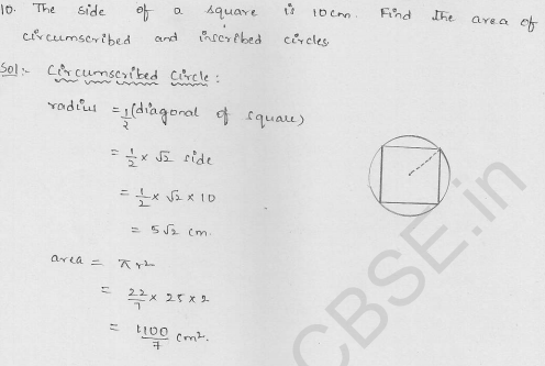 RD-Sharma-class 10-maths-Solutions-chapter 15-Areas related to Circles- Exercise 15.1-Question-10
