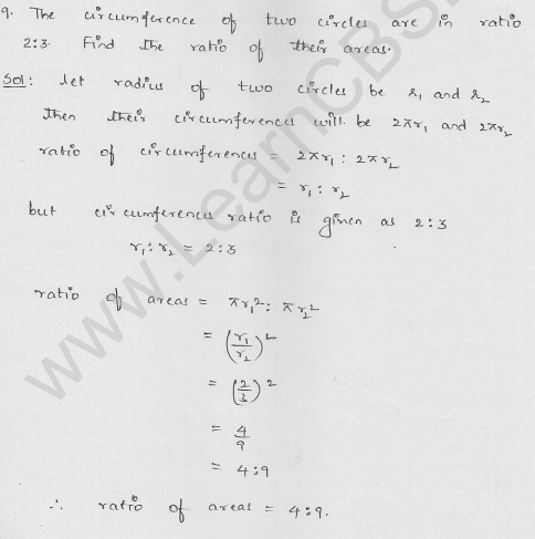 RD-Sharma-class 10-maths-Solutions-chapter 15-Areas related to Circles- Exercise 15.1-Question-9