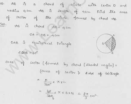 RD-Sharma-class 10-maths-Solutions-chapter 15-Areas related to Circles- Exercise 15.2-Question-10