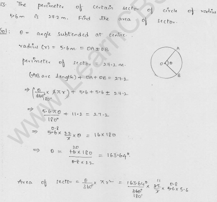 RD-Sharma-class 10-maths-Solutions-chapter 15-Areas related to Circles- Exercise 15.2-Question-13