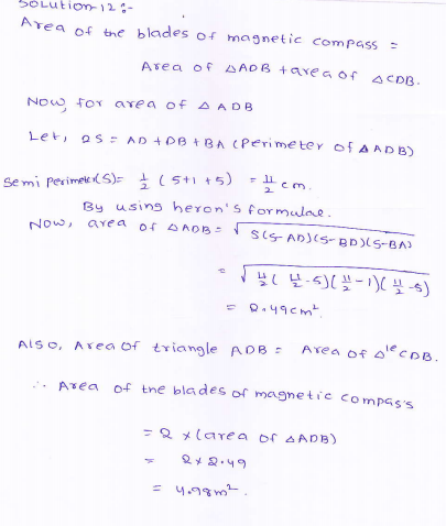 RD-Sharma-class 9-maths-Solutions-chapter 12 - Herons Formulae -Exercise 12.2 -Question-12