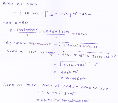 RD-Sharma-class 9-maths-Solutions-chapter 12 - Herons Formulae -Exercise 12.2 -Question-4_1
