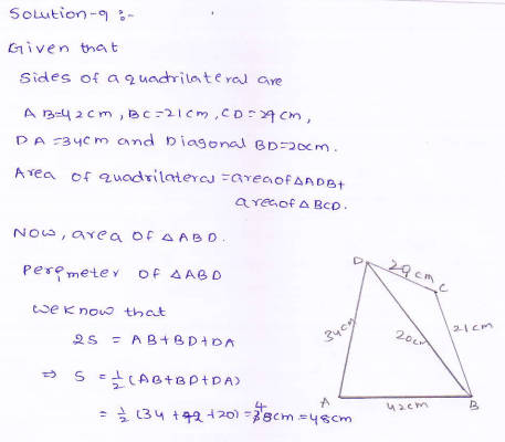 RD-Sharma-class 9-maths-Solutions-chapter 12 - Herons Formulae -Exercise 12.2 -Question-9