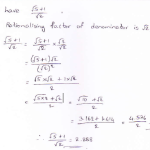 RD Sharma class 9 maths Solutions chapter 3 Rationalisation Exercise 3.2 Question 2 (iii)