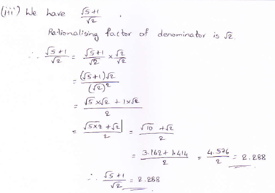 RD Sharma class 9 maths Solutions chapter 3 Rationalisation Exercise 3.2 Question 2 (iii)