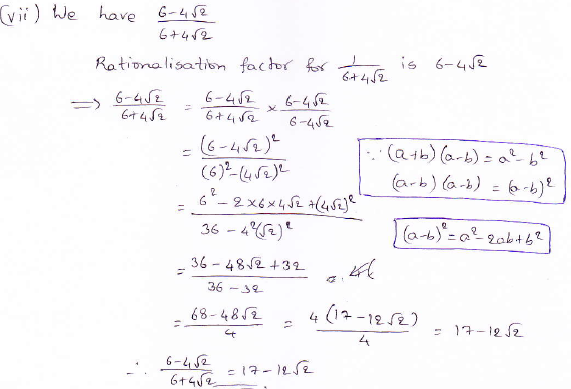 RD Sharma class 9 maths Solutions chapter 3 Rationalisation Exercise 3.2 Question 3 (vii)