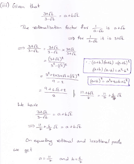RD Sharma class 9 maths Solutions chapter 3 Rationalisation Exercise 3.2 Question 6 (iii)