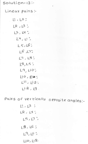 RD Sharma Class 7 Solutions 14.Lines and angles Ex-14.1 Q 13