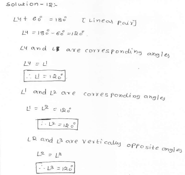 RD Sharma Class 7 Solutions 14.Lines and angles Ex-14.2 Q 12