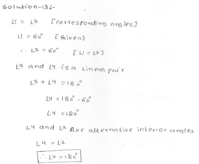 RD Sharma Class 7 Solutions 14.Lines and angles Ex-14.2 Q 13