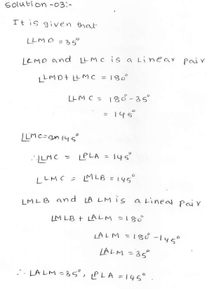 RD Sharma Class 7 Solutions 14.Lines and angles Ex-14.2 Q 3