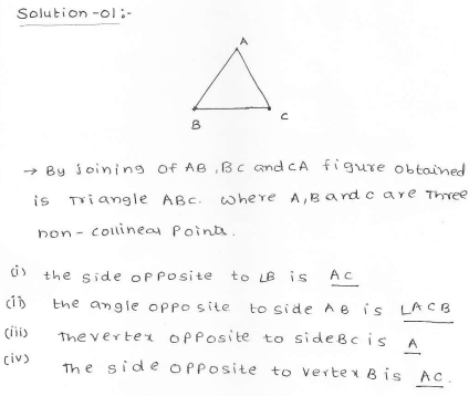 RD Sharma Class 7 Solutions 15.Properties of triangles Ex-15.1 Q 1