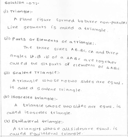 RD Sharma Class 7 Solutions 15.Properties of triangles Ex-15.1 Q 7 i