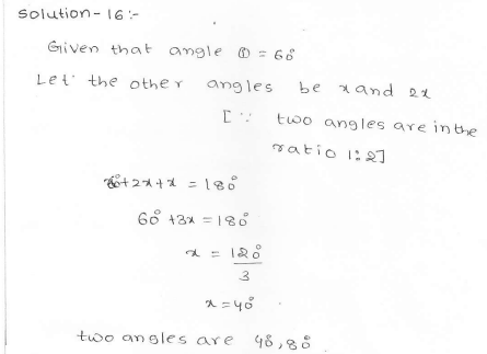 RD Sharma Class 7 Solutions 15.Properties of triangles Ex-15.2 Q 16