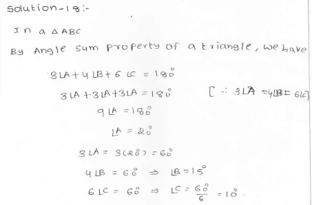 RD Sharma Class 7 Solutions 15.Properties of triangles Ex-15.2 Q 18