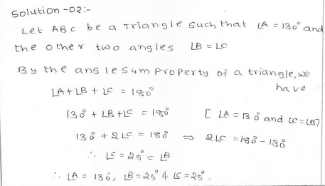 RD Sharma Class 7 Solutions 15.Properties of triangles Ex-15.2 Q 2