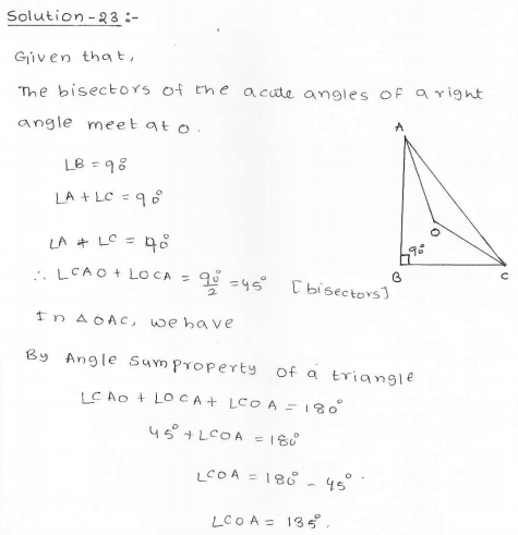 RD Sharma Class 7 Solutions 15.Properties of triangles Ex-15.2 Q 23