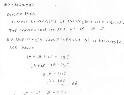 RD Sharma Class 7 Solutions 15.Properties of triangles Ex-15.2 Q 3