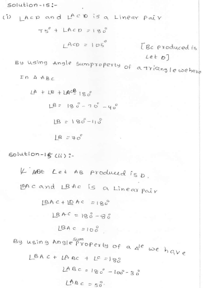 RD Sharma Class 7 Solutions 15.Properties of triangles Ex-15.3 Q 15 i