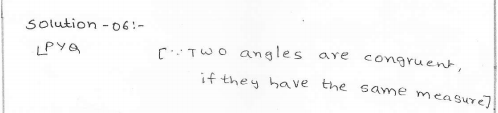 RD Sharma Class 7 Solutions 16.Congruence EX-16.1 Q 6