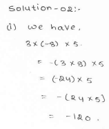RD Sharma class 7 solutions 1.Integers Ex-1.1 Q 2 i